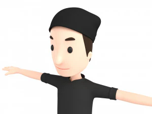 dessin anim&eacute;man033 chef Modèle 3D