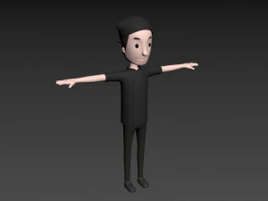 dessin anim&eacute;man033 chef Modèle 3D