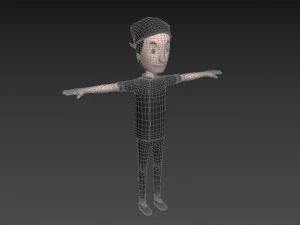 dessin anim&eacute;man033 chef Modèle 3D