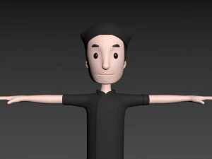 dessin anim&eacute;man033 chef Modèle 3D