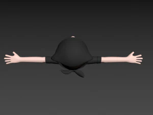 dessin anim&eacute;man033 chef Modèle 3D