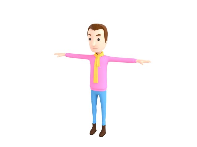 cartoonman034 man Modelo 3D .c4d .max .obj .3ds .fbx .stl .blend 