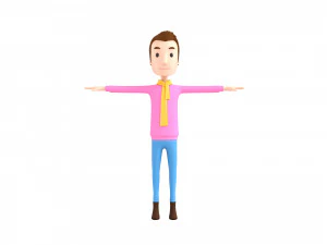 Cartoonman034 남자 3D 모델