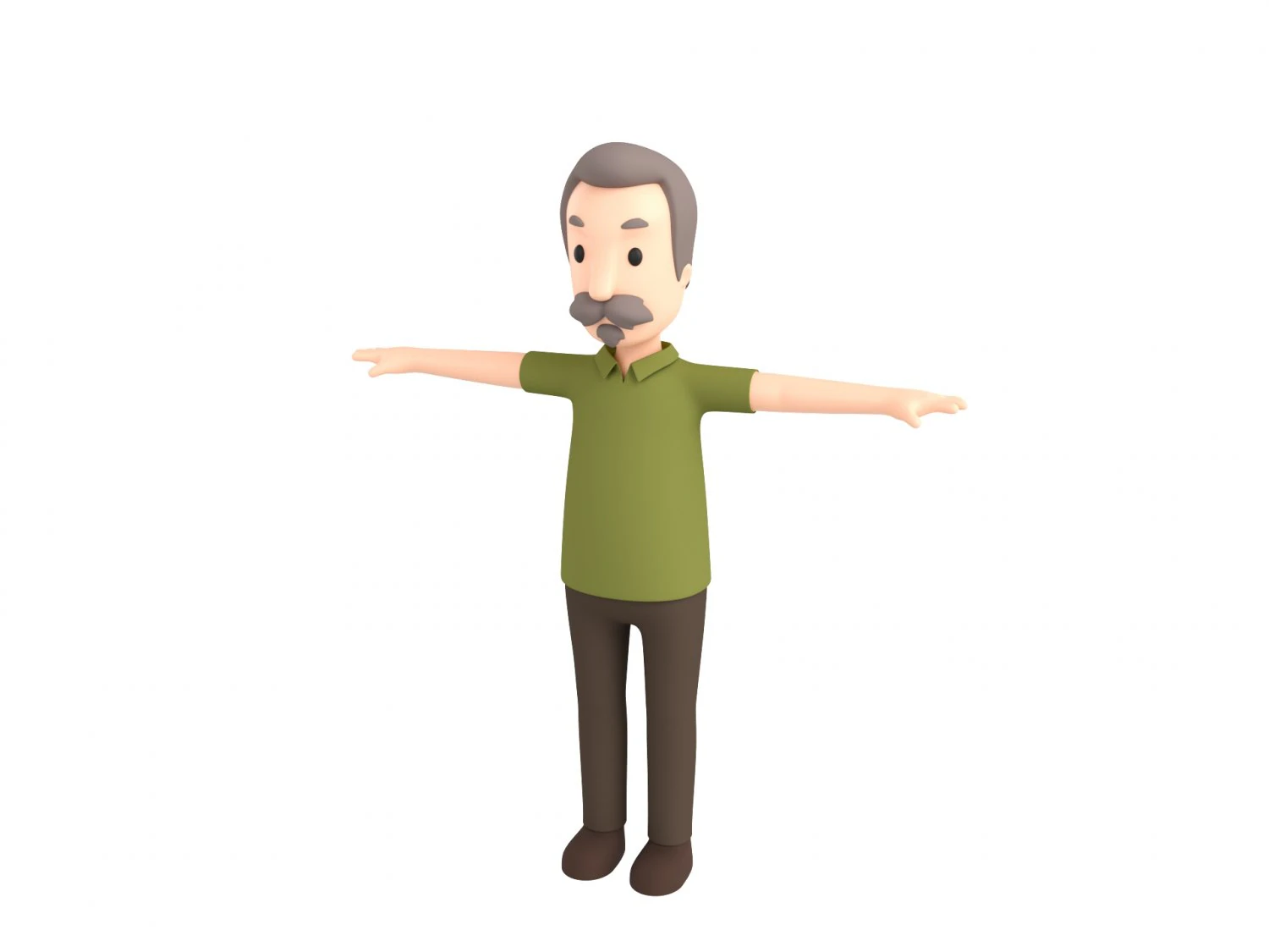 cartoonman035 oldman 3D Model .c4d .max .obj .3ds .fbx .stl .blend 