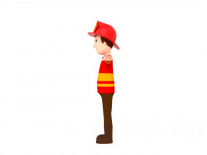cartoonman037-firefighter 3D मॉडल