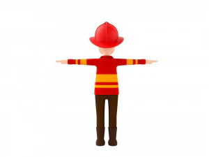 cartoonman037-firefighter 3D Model