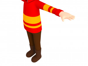 cartoonman037-firefighter 3D मॉडल