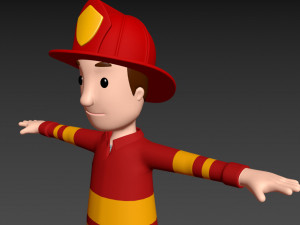 cartoonman037-firefighter 3D मॉडल