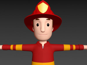 cartoonman037-firefighter 3D मॉडल