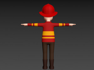 cartoonman037-firefighter 3D मॉडल