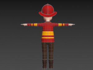 cartoonman037-firefighter 3D मॉडल