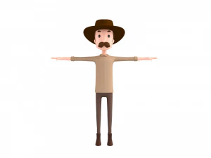 cartoonman038 cowboy 3D Model