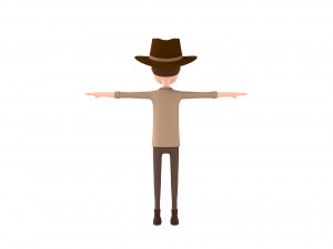 cartoonman038 cowboy 3D Модель