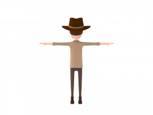 cartoonman038 cowboy 3D Model