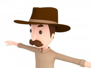 cartoonman038 cowboy 3D Model