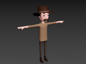 cartoonman038 cowboy 3D Модель