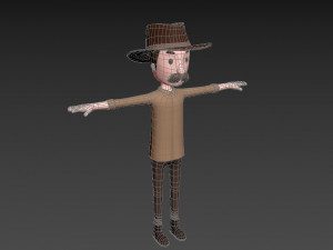 cartoonman038 cowboy 3D Модель