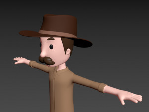 cartoonman038 cowboy 3D Модель