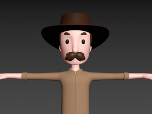 cartoonman038 cowboy 3D Модель