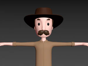 cartoonman038 cowboy 3D Model