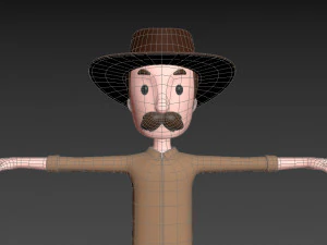 cartoonman038 cowboy 3D Model