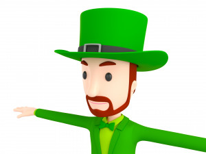 cartoonman039 irishman 3D 模型