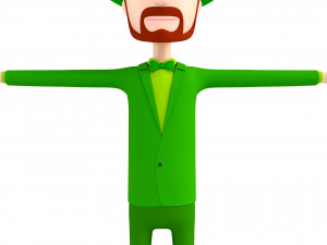cartoonman039 irishman 3D 模型