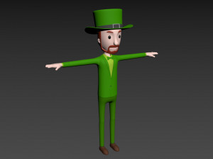 cartoonman039 irishman 3D 模型