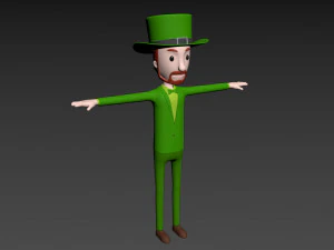 cartoonman039 irishman 3D Model