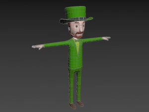 cartoonman039 irishman 3D Model