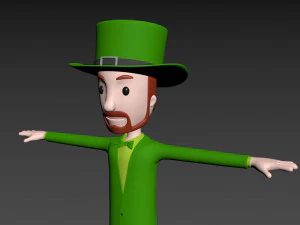 cartoonman039 irishman 3D Model