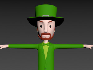 cartoonman039 irishman 3D 模型