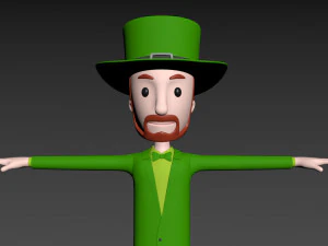 cartoonman039 irishman 3D Model