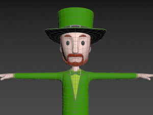 cartoonman039 irishman 3D 模型