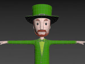 cartoonman039 irishman 3D Model