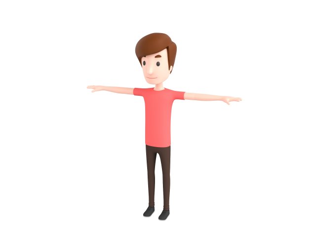 cartoonman040 man 3D 模型 .c4d .max .obj .3ds .fbx .stl .blend 
