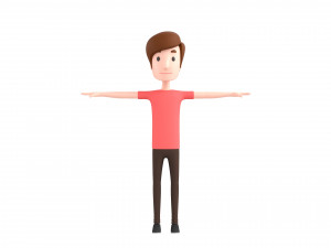 cartoonman040 man 3D 模型