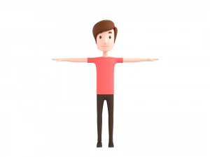 rysunkowyman040 mężczyzna Model 3D