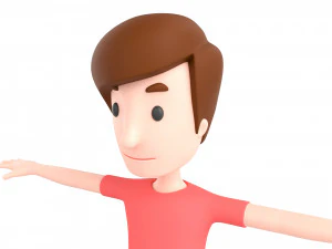 rysunkowyman040 mężczyzna Model 3D