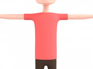 rysunkowyman040 mężczyzna Model 3D