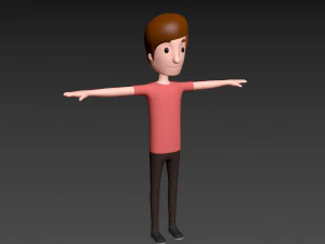 rysunkowyman040 mężczyzna Model 3D