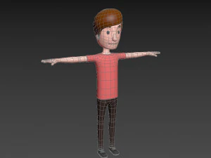 rysunkowyman040 mężczyzna Model 3D