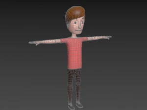 rysunkowyman040 mężczyzna Model 3D