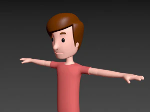 rysunkowyman040 mężczyzna Model 3D