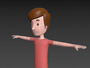 rysunkowyman040 mężczyzna Model 3D