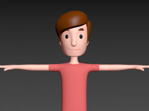 rysunkowyman040 mężczyzna Model 3D