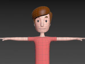 rysunkowyman040 mężczyzna Model 3D