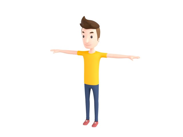cartoonman041 man 3D Model .c4d .max .obj .3ds .fbx .stl .blend 
