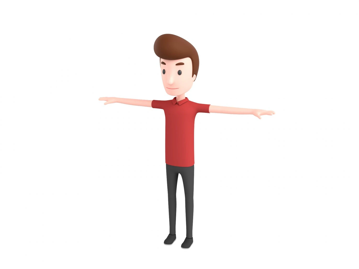cartoonman042 man 3D Model .c4d .max .obj .3ds .fbx .stl .blend 