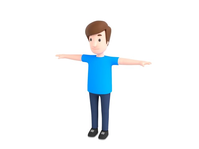 cartoonman043 fat man 3D Модель .c4d .max .obj .3ds .fbx .stl .blend 